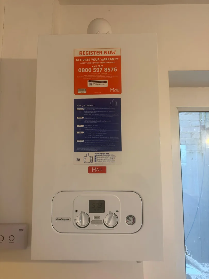 Main Eco Compact combi boiler installation in Porthcawl