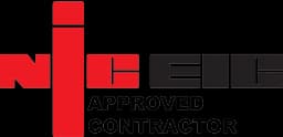 NICEIC approved contractor badge for RH Plumbing and Heating Bridgend