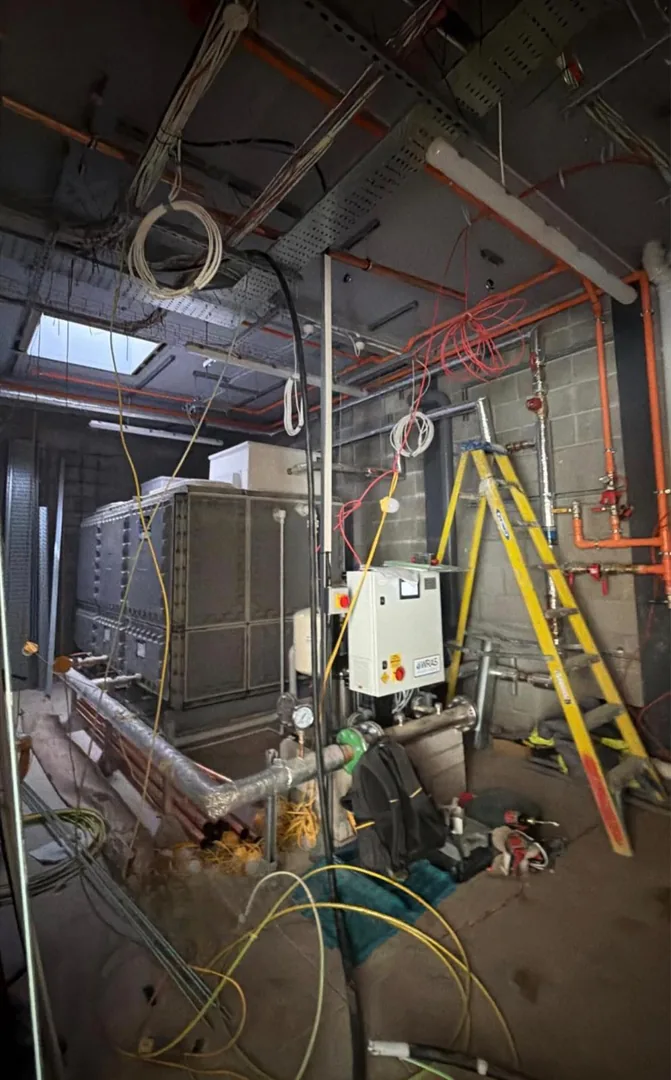 Commercial MVHR plant room ducting installation in Cardiff by RH Plumbing and Heating